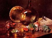 William Merritt Chase Still Life Brass and Glass Date France oil painting artist